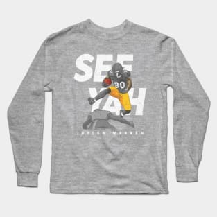 Jaylen Warren Pittsburgh Hurdle Long Sleeve T-Shirt